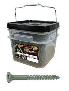 25 lb. Tub Exterior Green Deck Screws T573