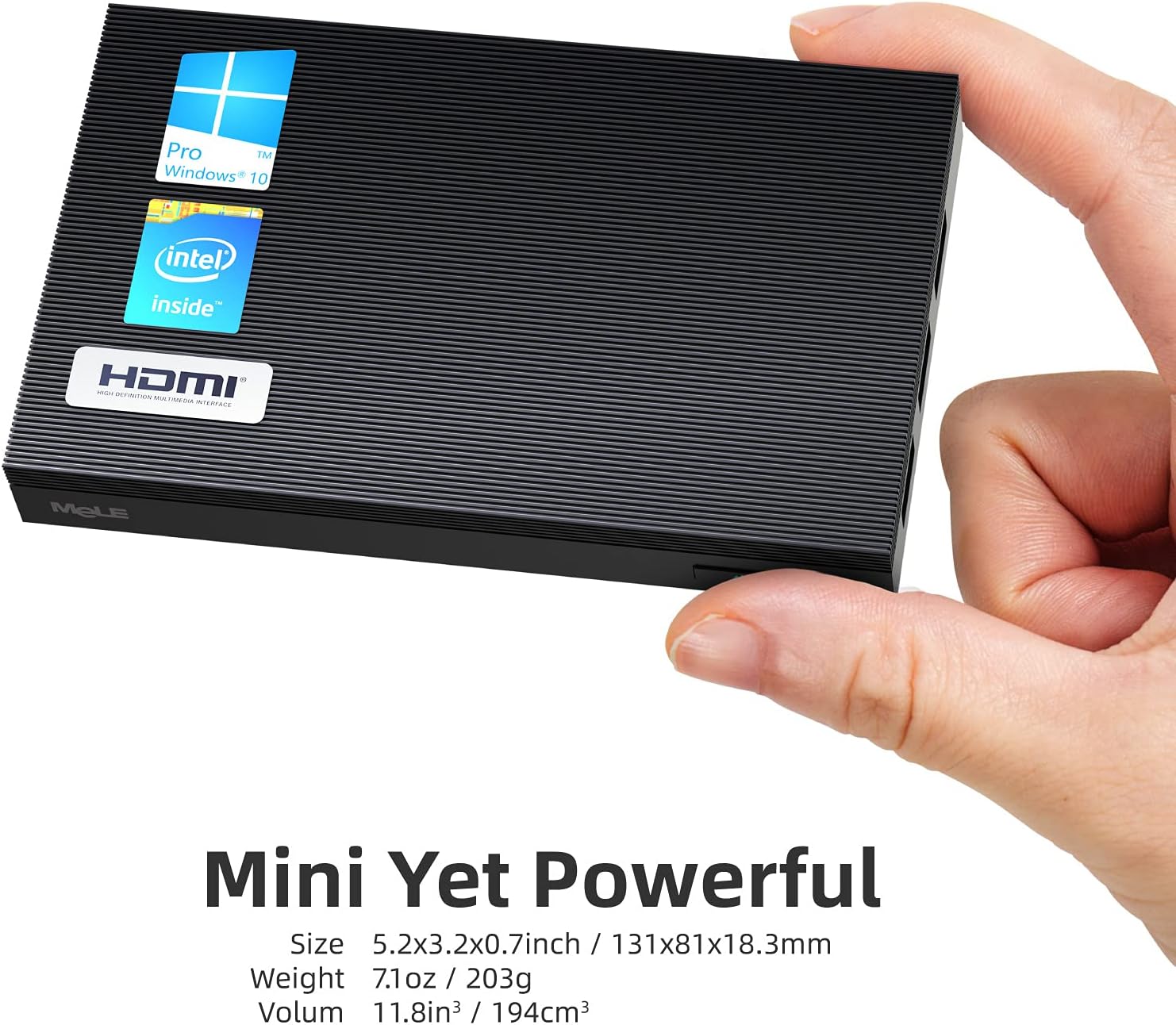 Fanless Mini PC Window11 Pro Celeron J4125 8GB/128GB Small Desktop Computer L402