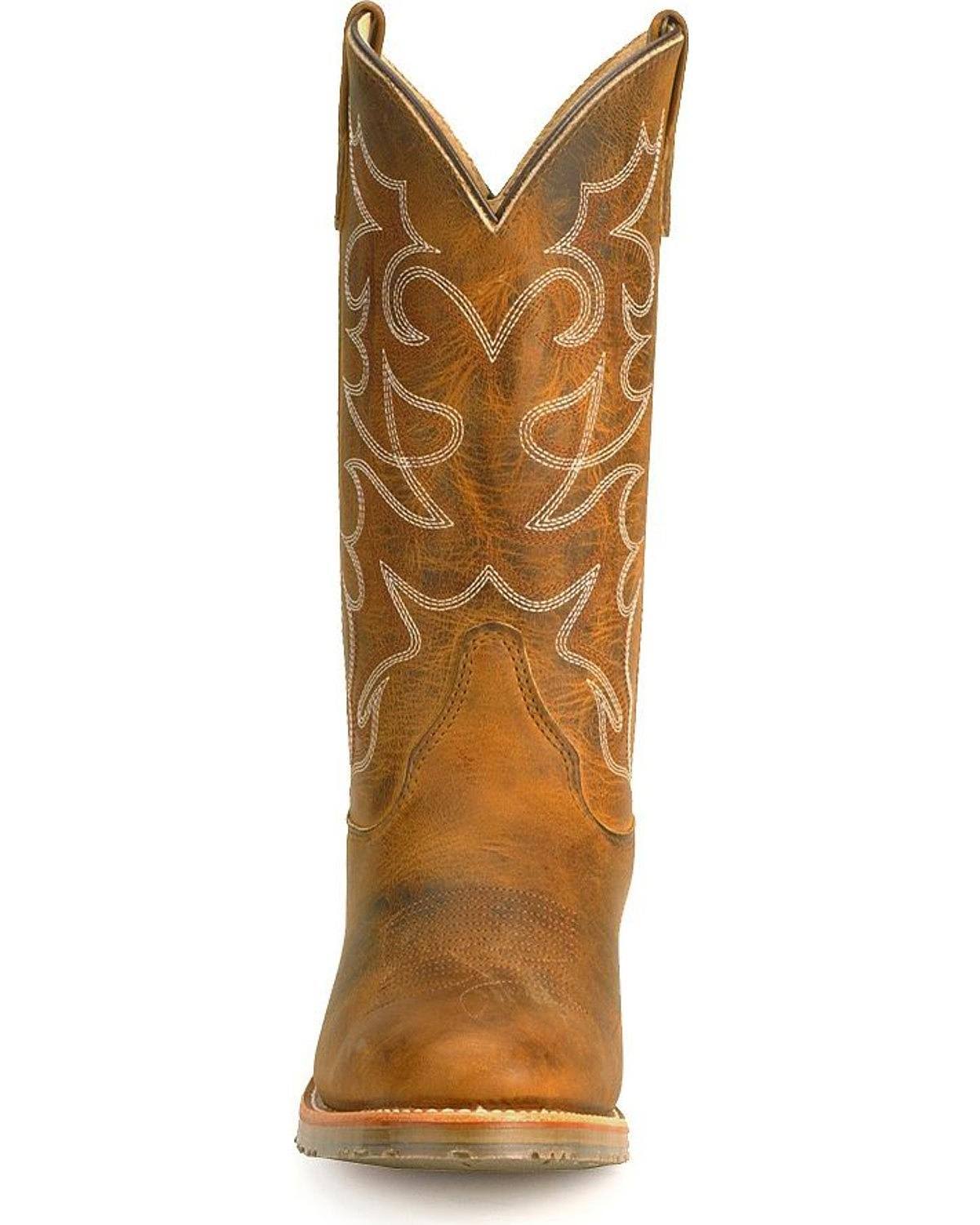 Men's Double H 12 inch Gel Ice Work Western, Size: 8, Brown H40640