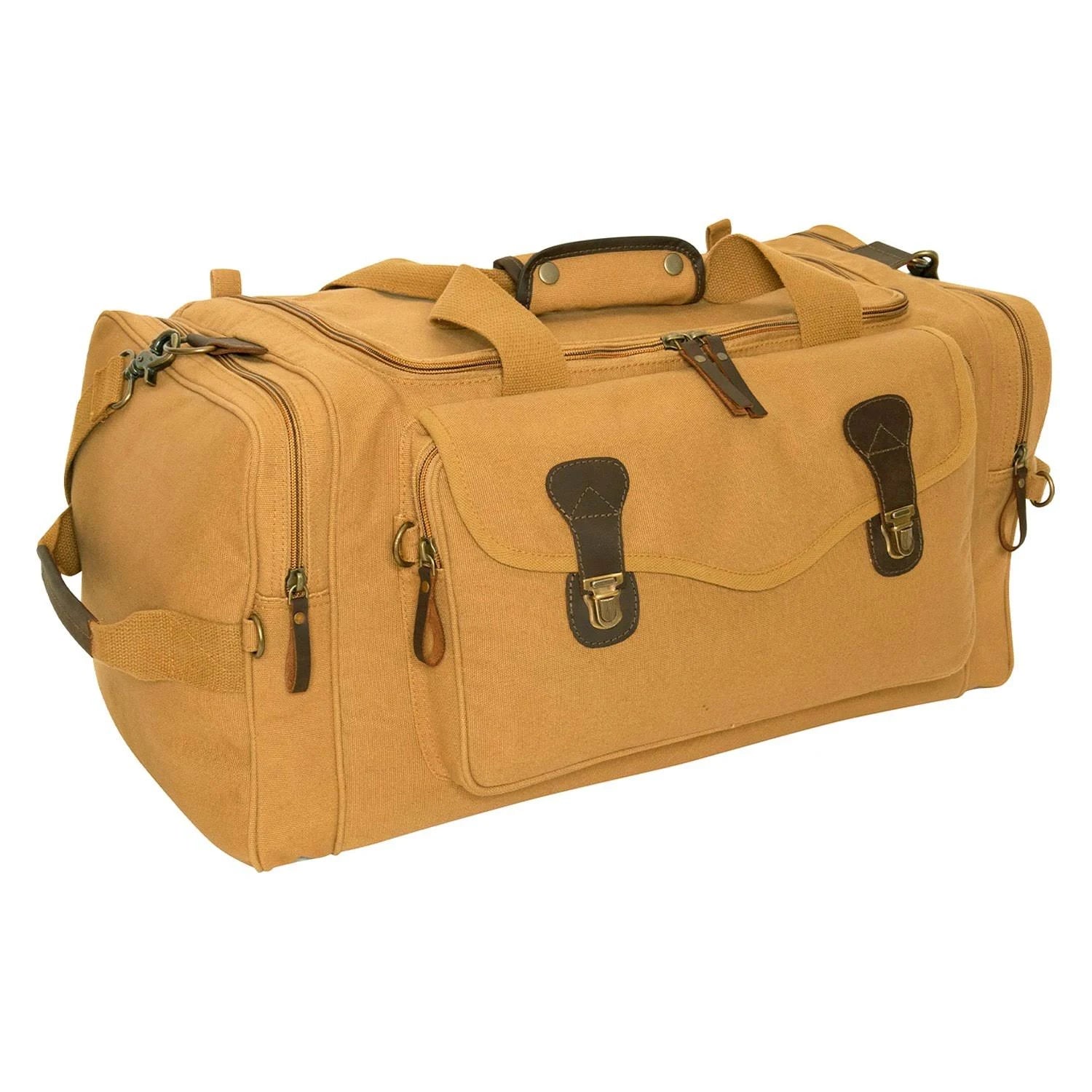 Coyote Brown Canvas Long Weekend Bag Y82118