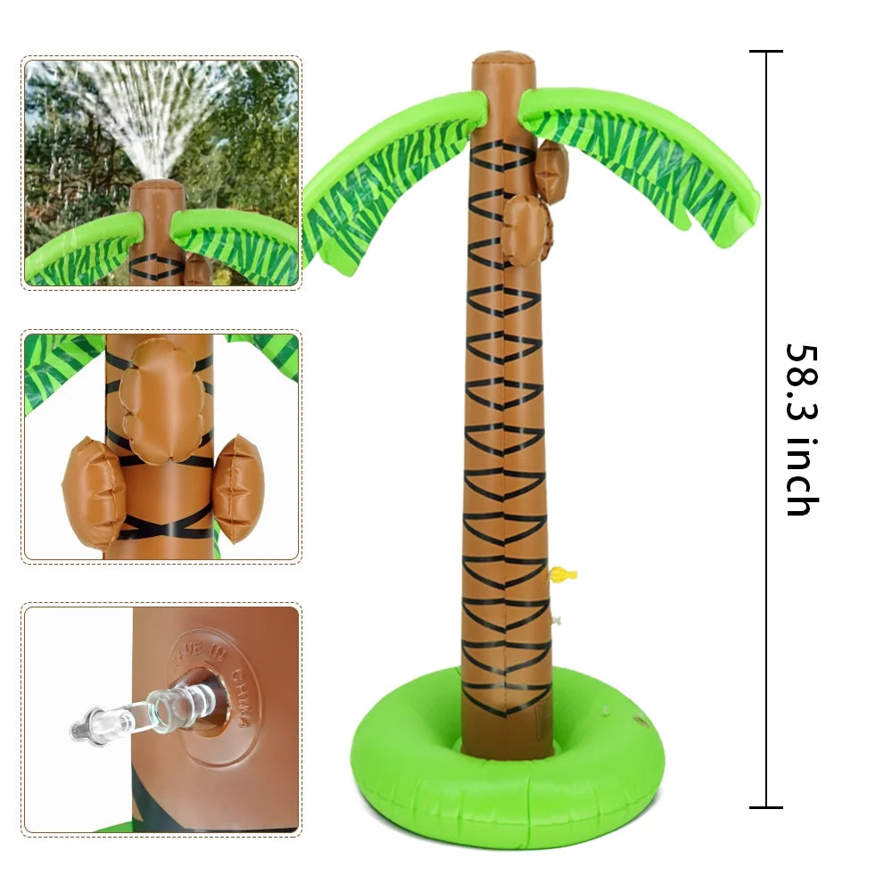 Inflatable Palm Tree Yard Sprinkler Toy A8397