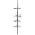Chrome Grey Tension Corner Pole Caddy E19381