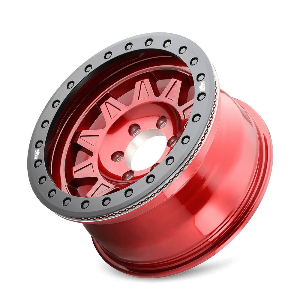 Crimson Candy Red with Black Ring Roadkill Wheel X3309