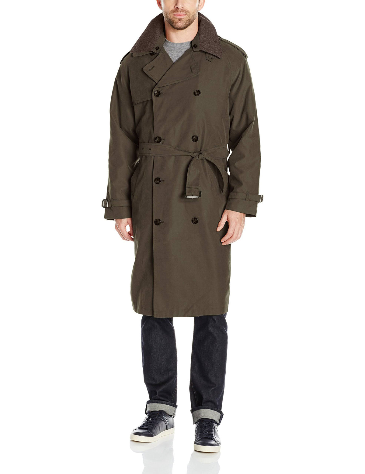 Covert Green Trench Coat N3613