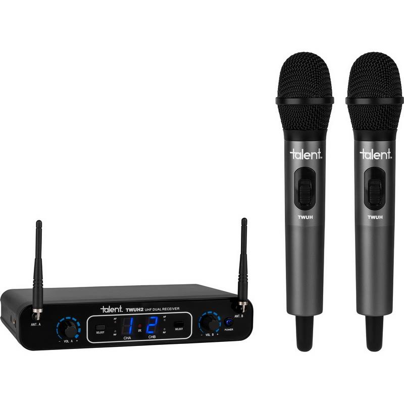 Wireless UHF Dual Handheld Microphone System P4972