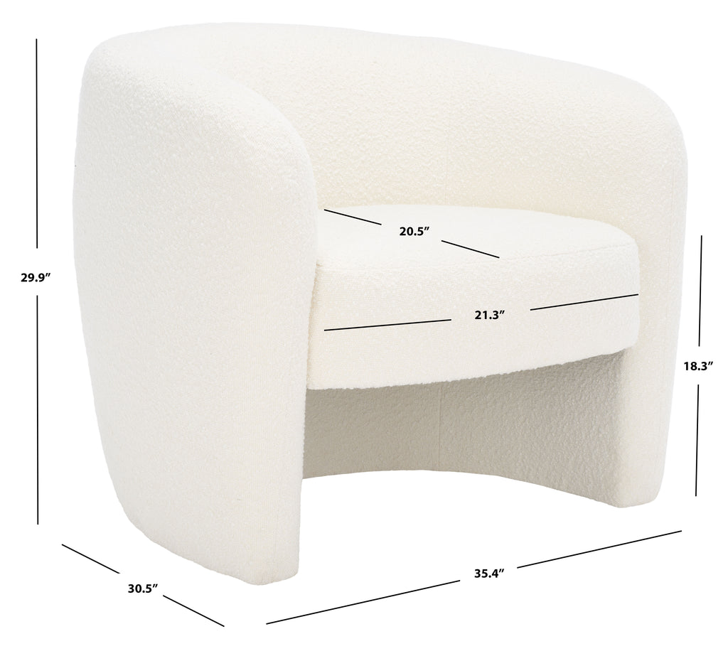 Ivory Boucle Accent Chair I531