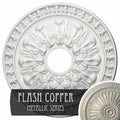 18x22OD x 3 1/2x22ID x 1 3/8x22P Hand-Painted Flash Copper Ceiling Medallion P279
