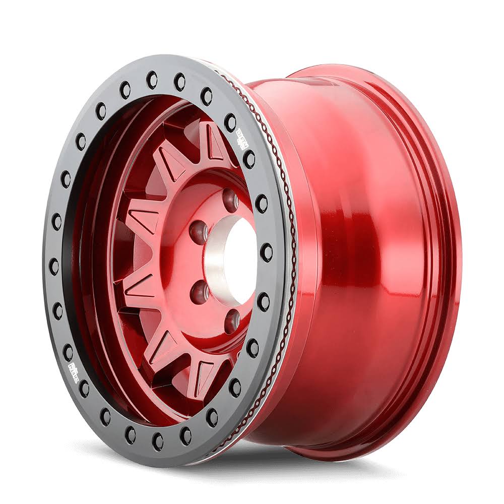Crimson Candy Red with Black Ring Roadkill Wheel X3309