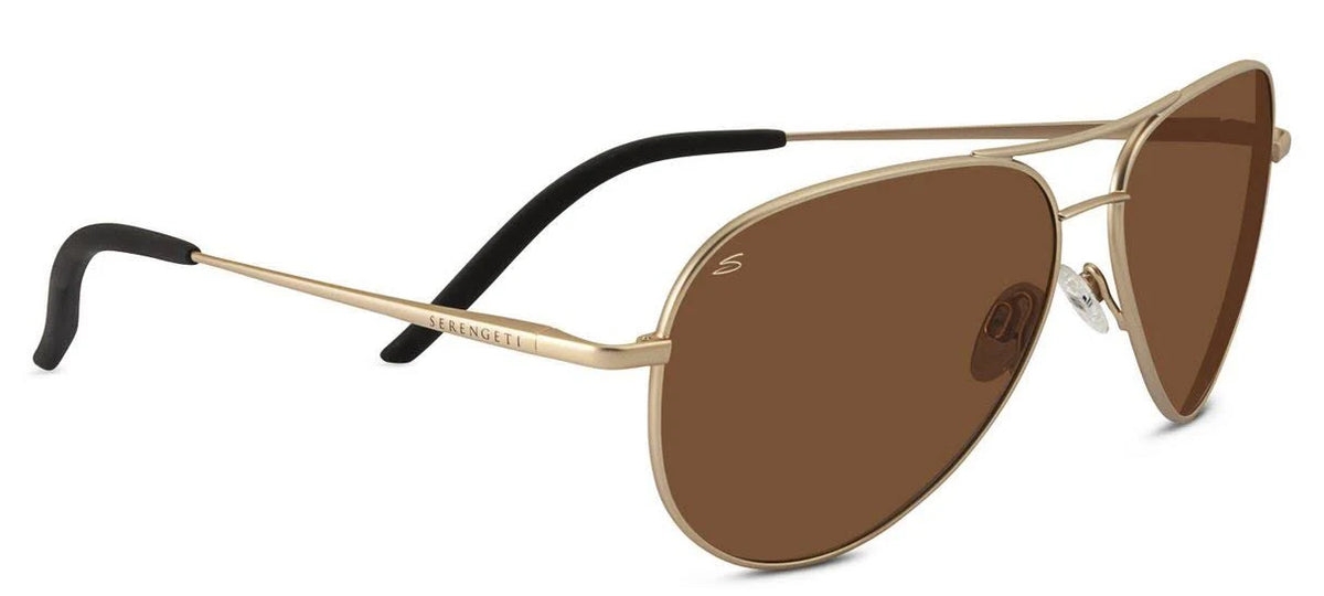 Carrara Satin Soft Gold Polarized Drivers J4081
