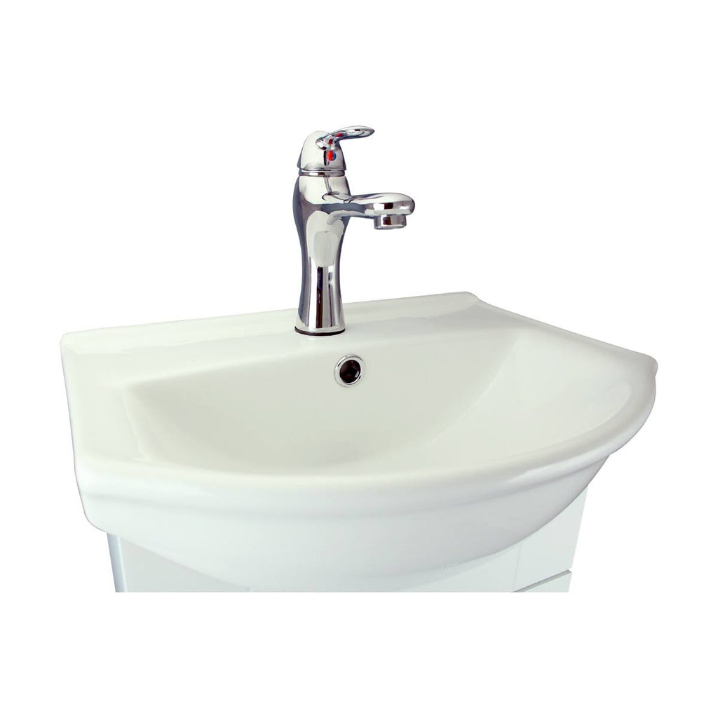 White Vanity Cabinet Bathroom Sink Y41729