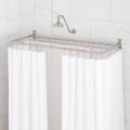 D-Shaped Solid Brass Shower Ring and Ceiling Support Matte Black M8154