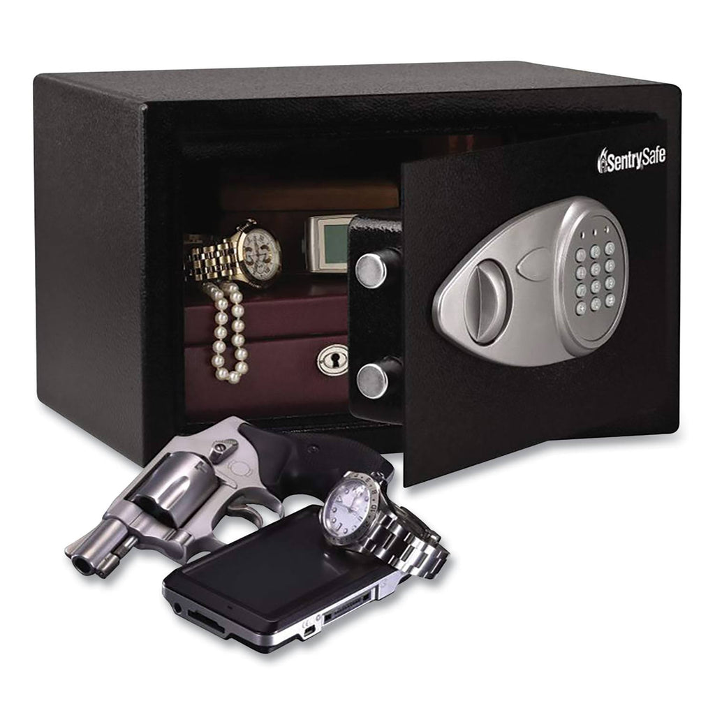 Digital Security Safe, 0.58 Cu ft, Black/Silver W4328