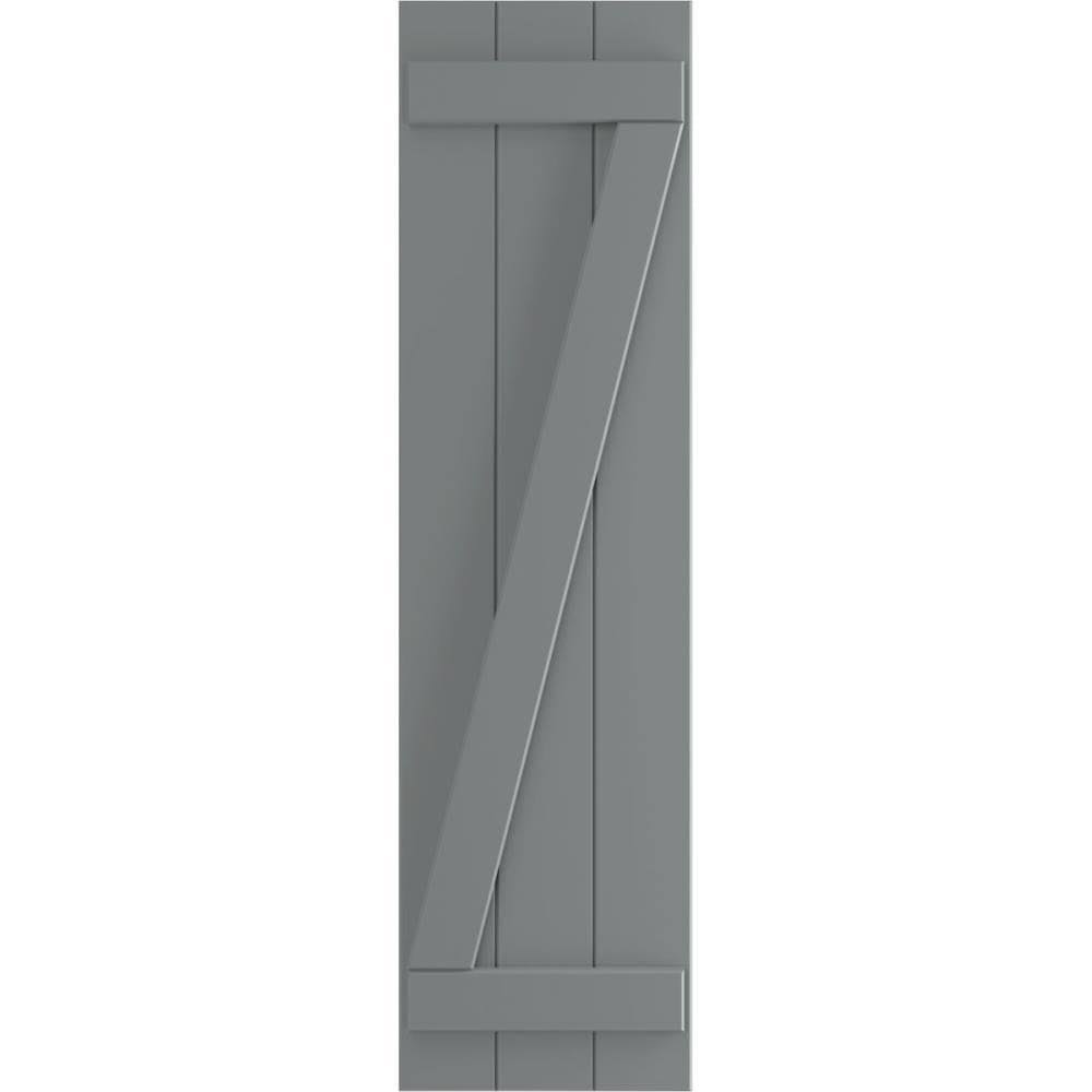 16 1/8x22W x 39x22H PVC Board-n-Batten Shutters with Z-Bar G6514