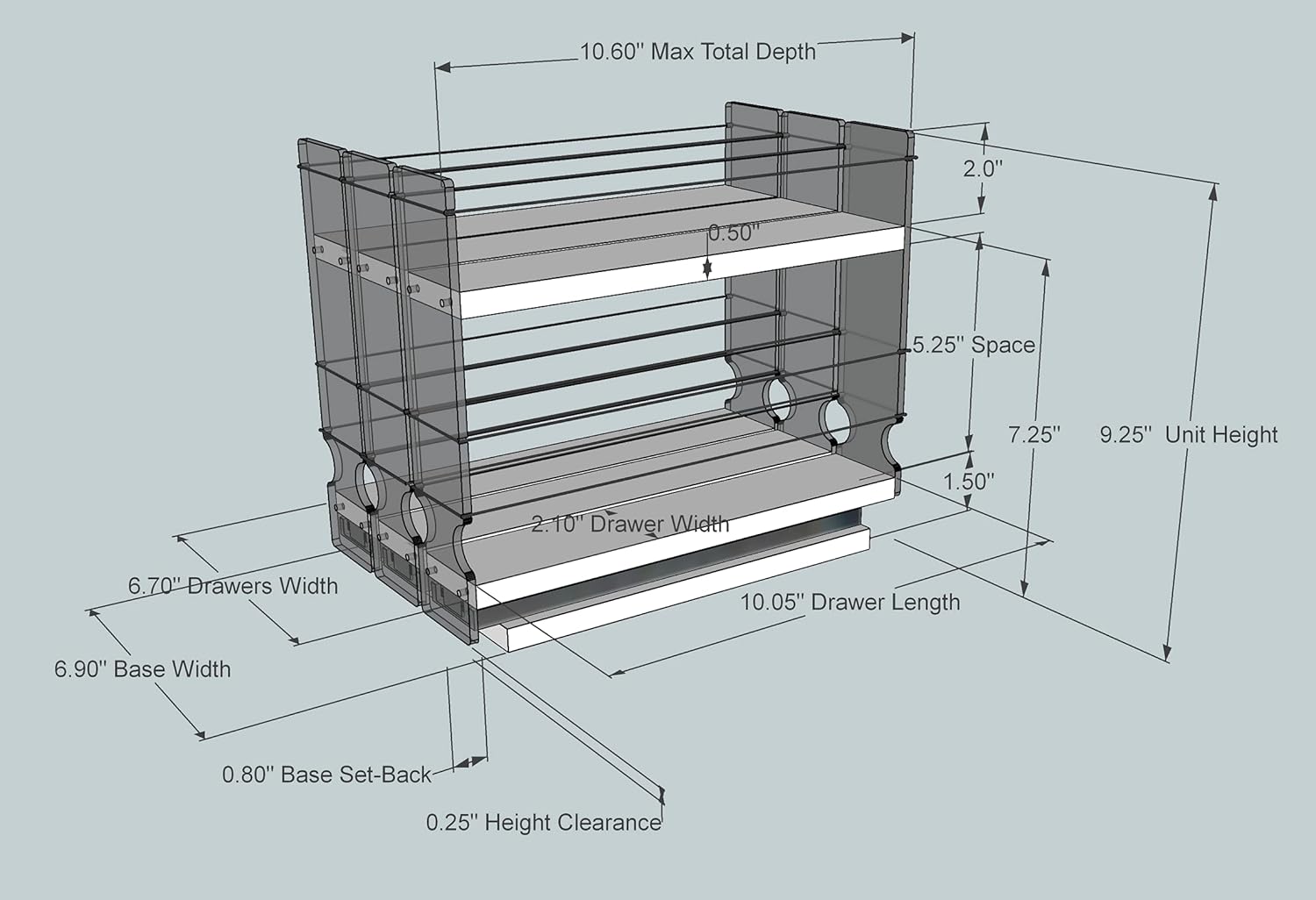 3 Drawer Spice Rack D23788