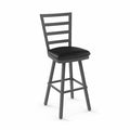 Gray/Charcoal Black Swivel Bar Stool I80033