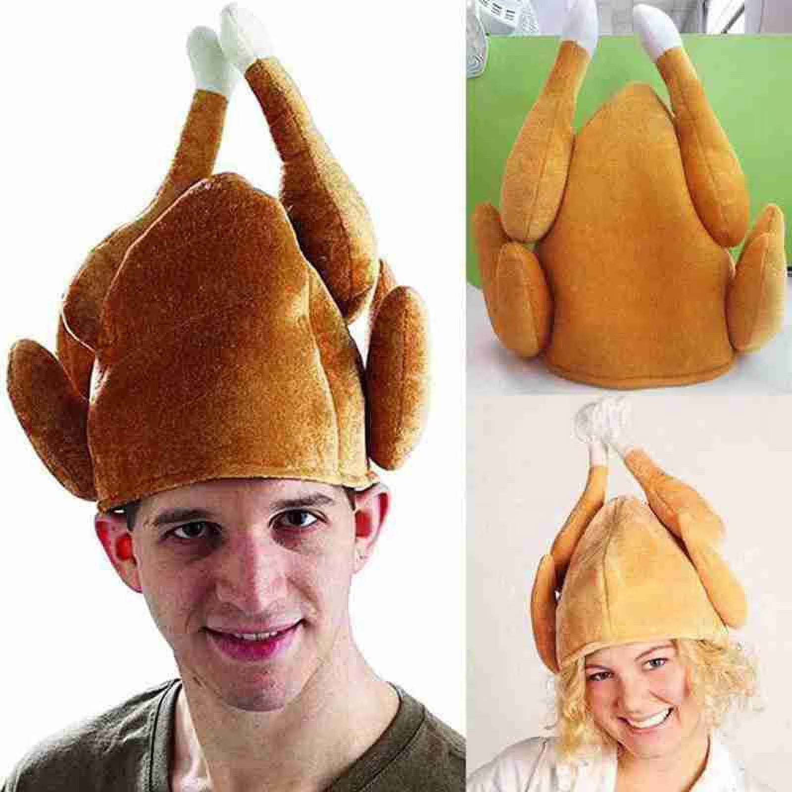 Turkey Thanksgiving Hat Novelty Cooked Chicken Dance Bird Costume Hat M7618