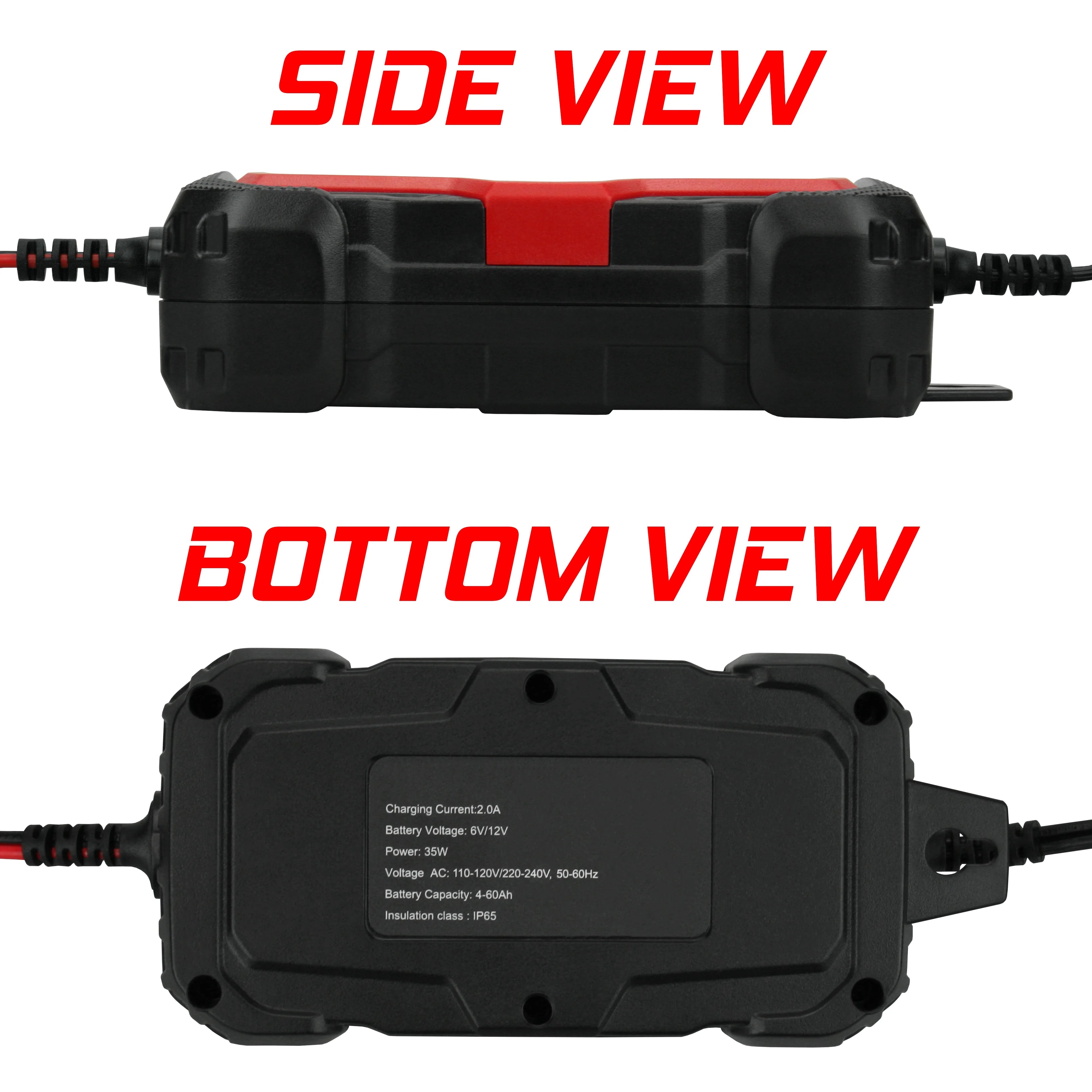 6-12V 2A Automatic Trickle Battery Charger, Pack of 3 V63816