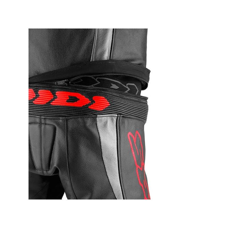 White-Black Leather Suit U437557