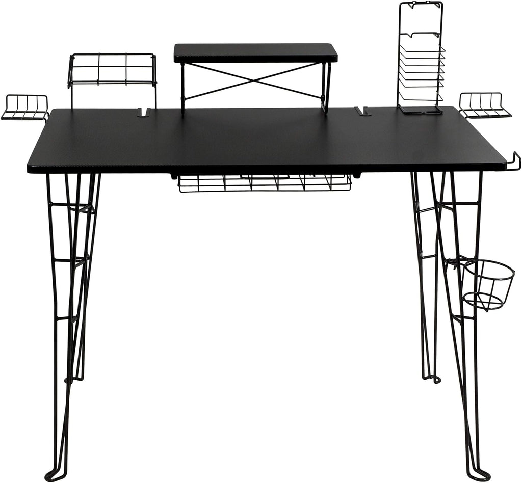 Gaming Desk with Monitor Stand and Cable Management J502242