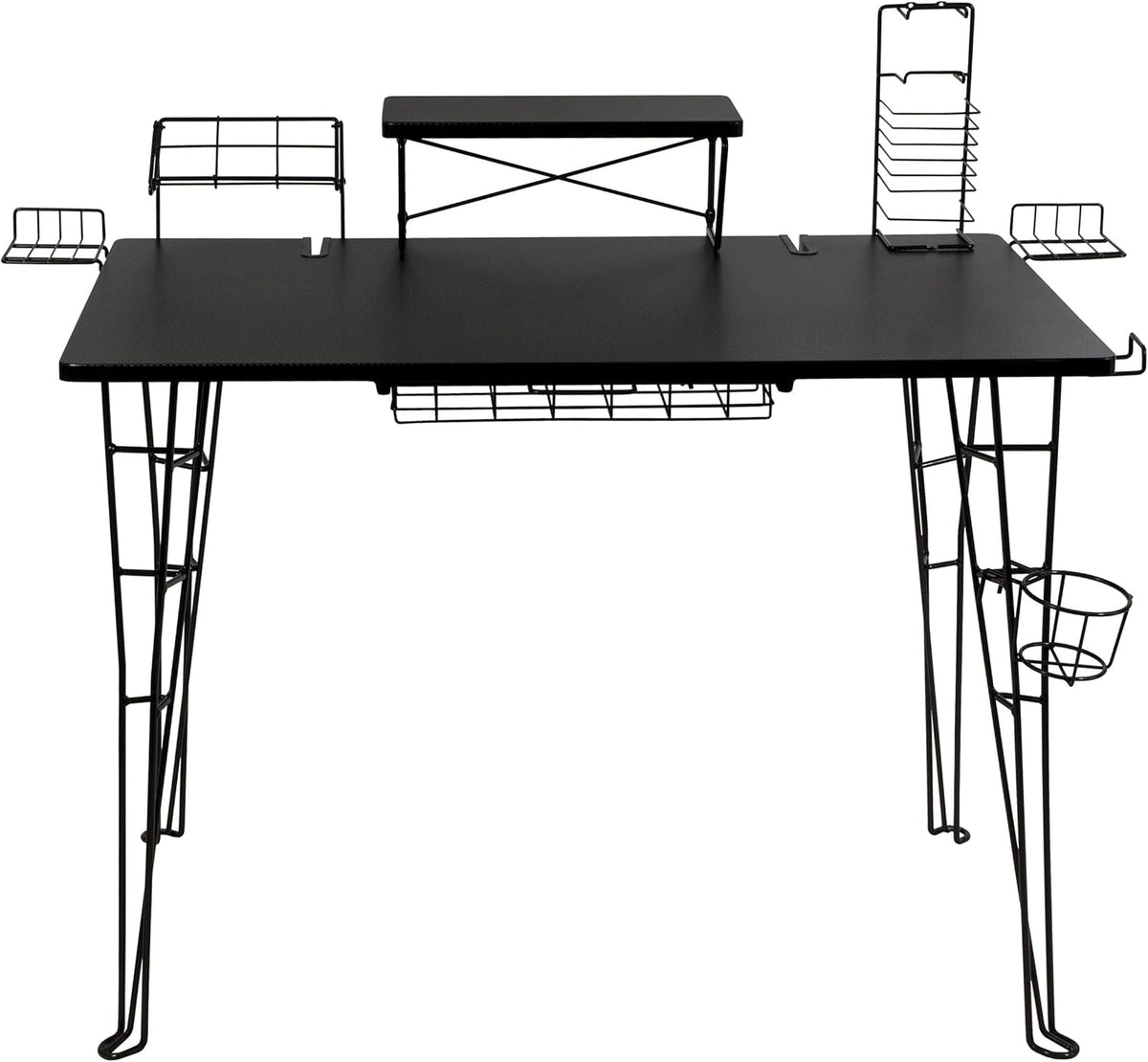 Gaming Desk with Monitor Stand and Cable Management J502242