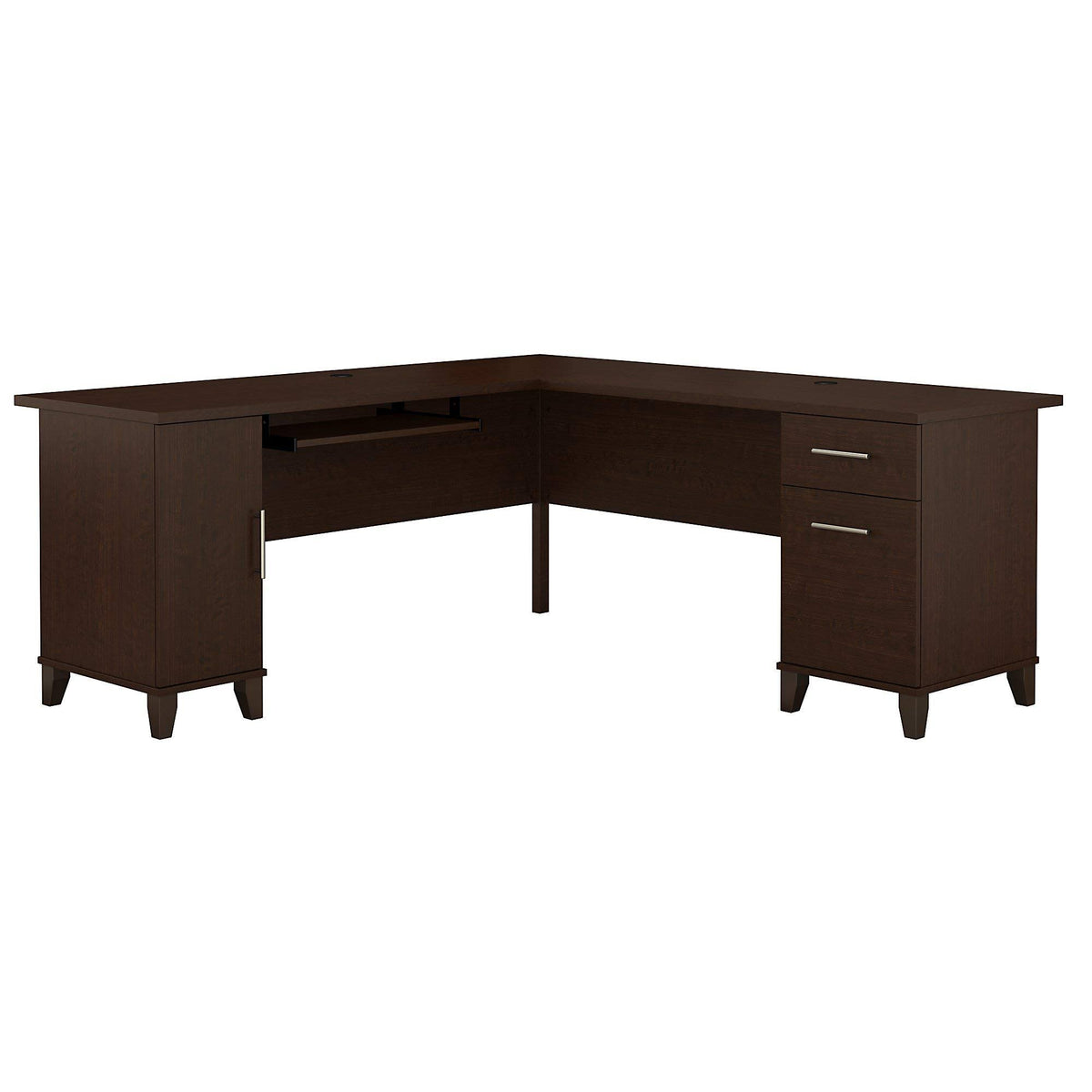 Mocha Cherry L-Shaped Desk O294355