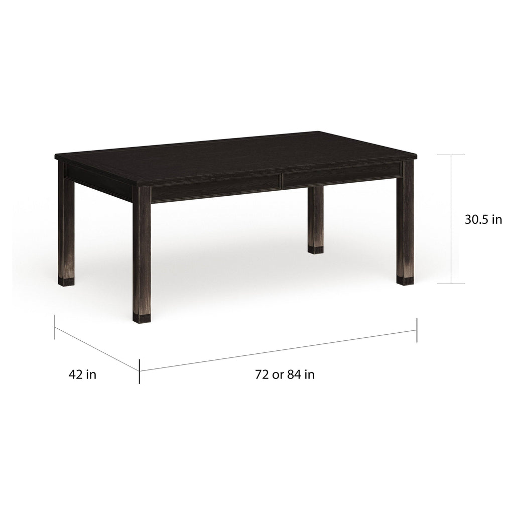 Black Solid Wood Dining Table 72-Inch S661173