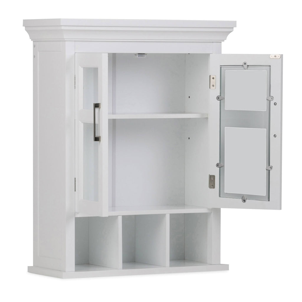 White Two-Door Bathroom Wall Cabinet C683