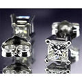 1 CT Princess Diamond Stud Earring, 14K White Gold C817815