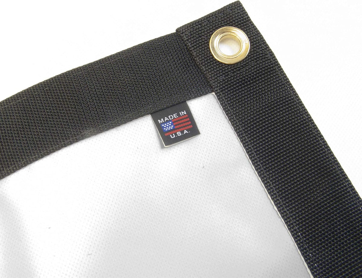 White 8' X 8' Feet Waterproof Vinyl Tarp with Reinforced Edges O5324