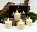 Ivory Flameless Candles 4 Piece Set with Auto-Timer N636