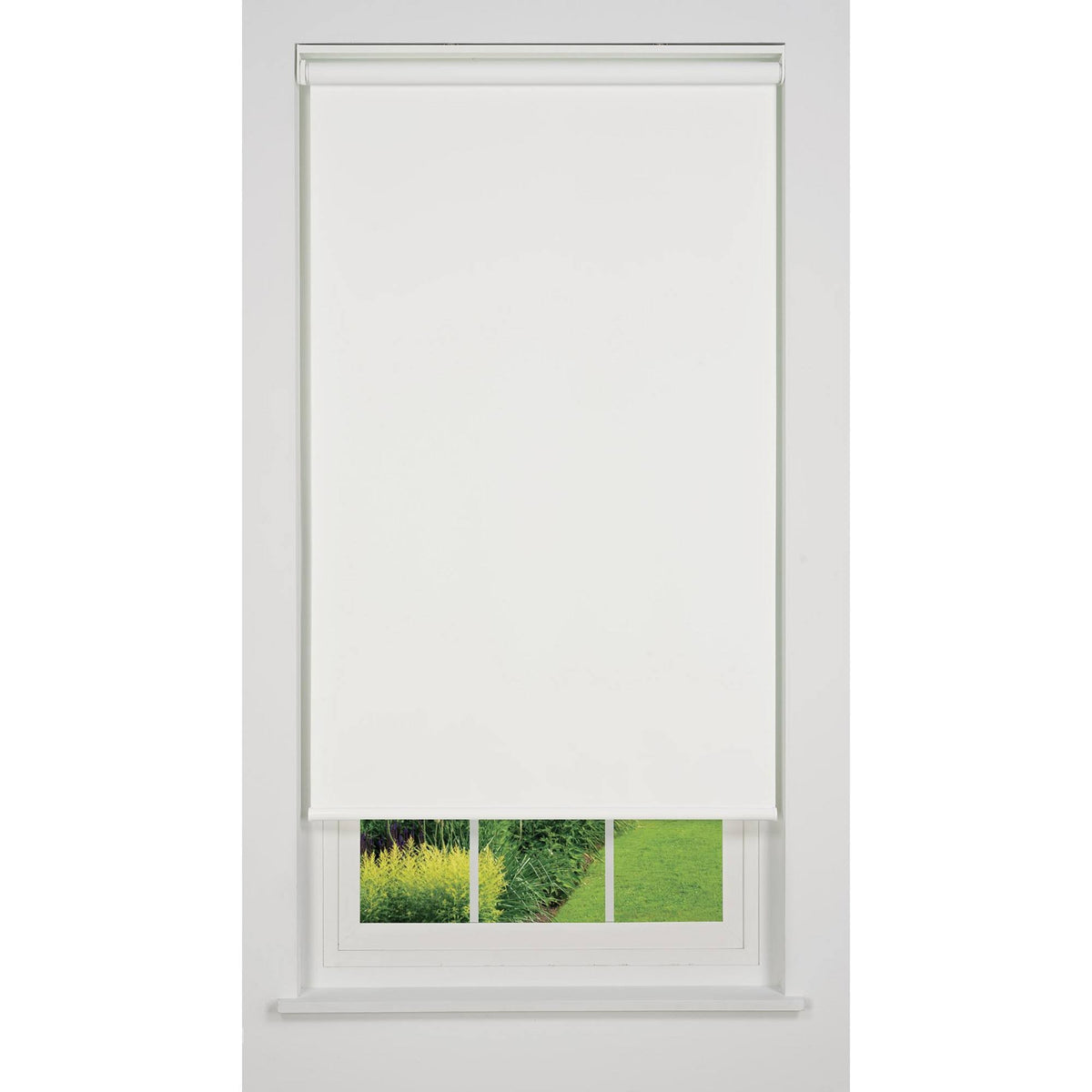 White 61 W x 66 H Cordless Blackout Roller Shade B7634