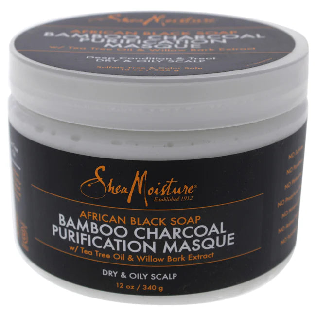 African Black Soap Bamboo Charcoal Purification Masque - 12 oz E8276