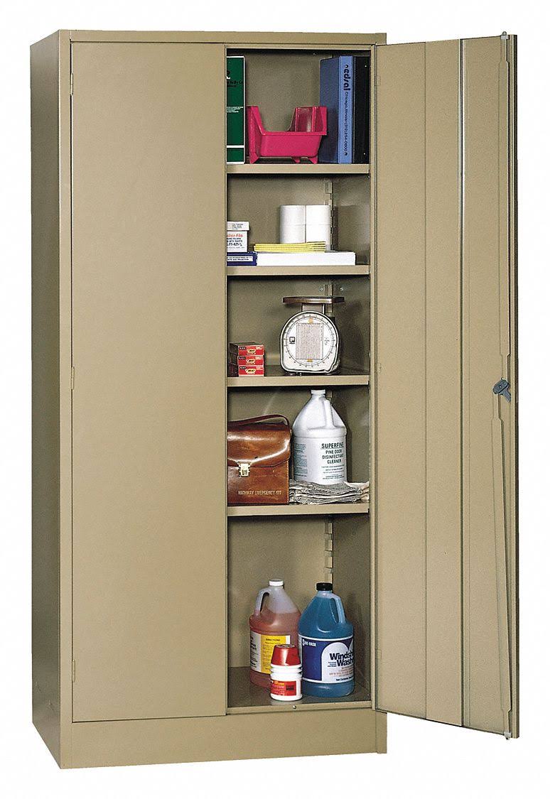72 H 36 W Tan Shelving Cabinet Z402617