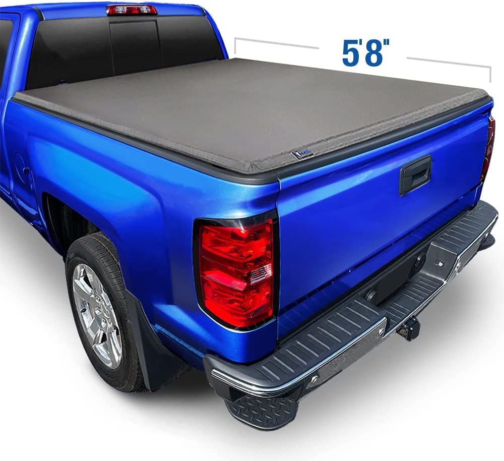 Black Soft Tri-Fold Truck Bed Tonneau Cover G754256