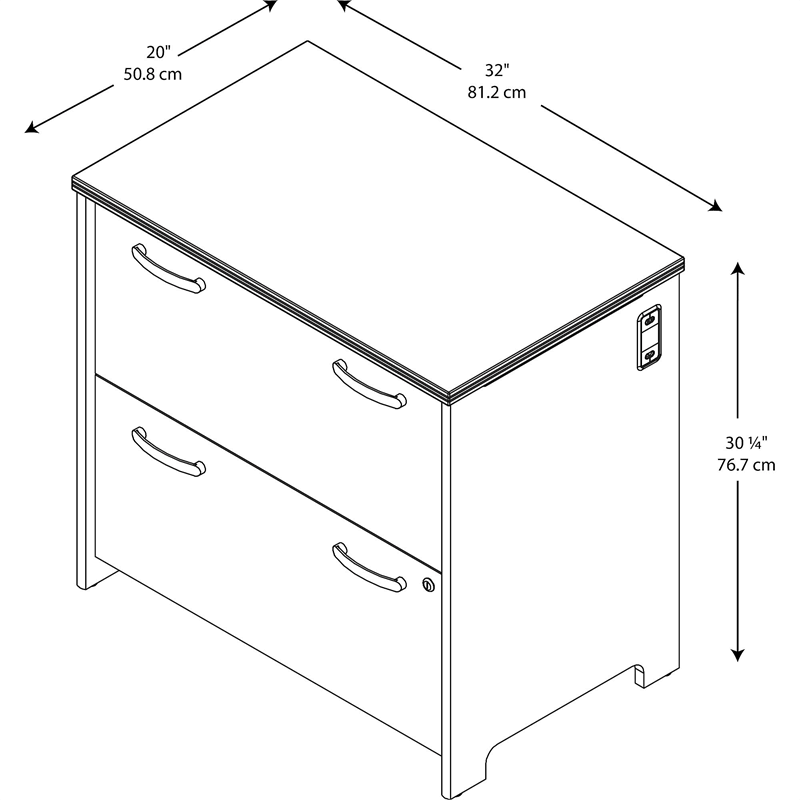 Mocha Cherry 2-Drawer Lateral File Cabinet Q40252