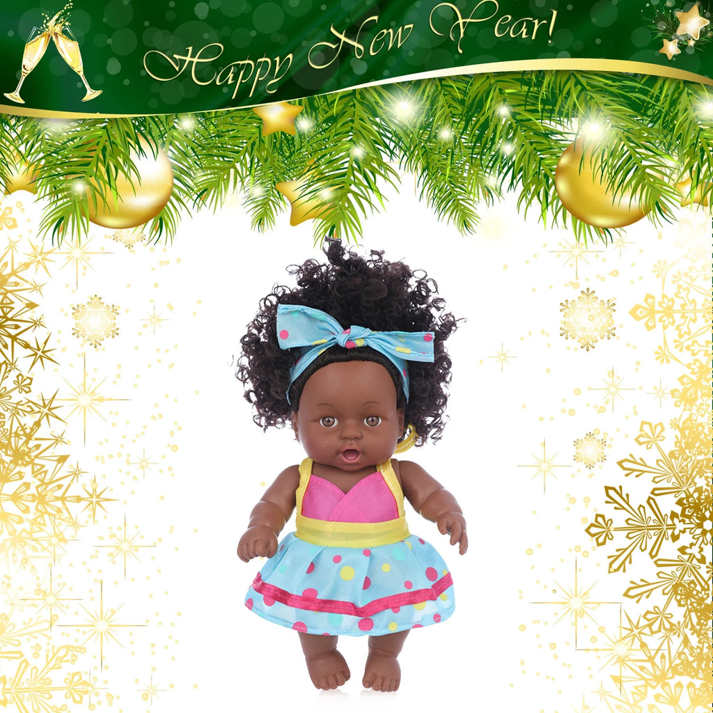 8 Inch Black Baby Dolls With Clothes Q713