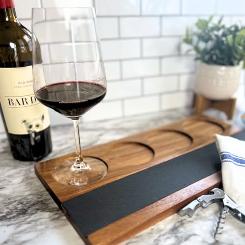 Acacia Wood Serving Board Set of 4, 16x8 inches J368