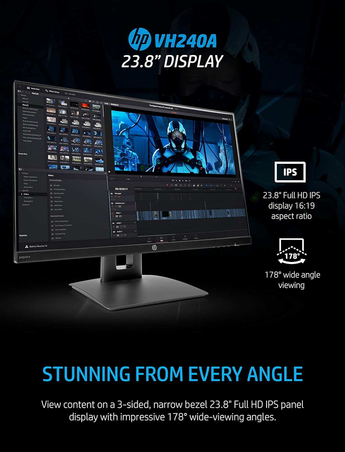 23.8-Inch Full HD 1080p IPS LED Monitor with Built-In Speakers and VESA Mounting, Black G1737