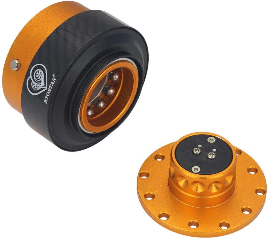 Gold Carbon Fiber Steering Wheel Quick Release Hub Adapter Kit X674923