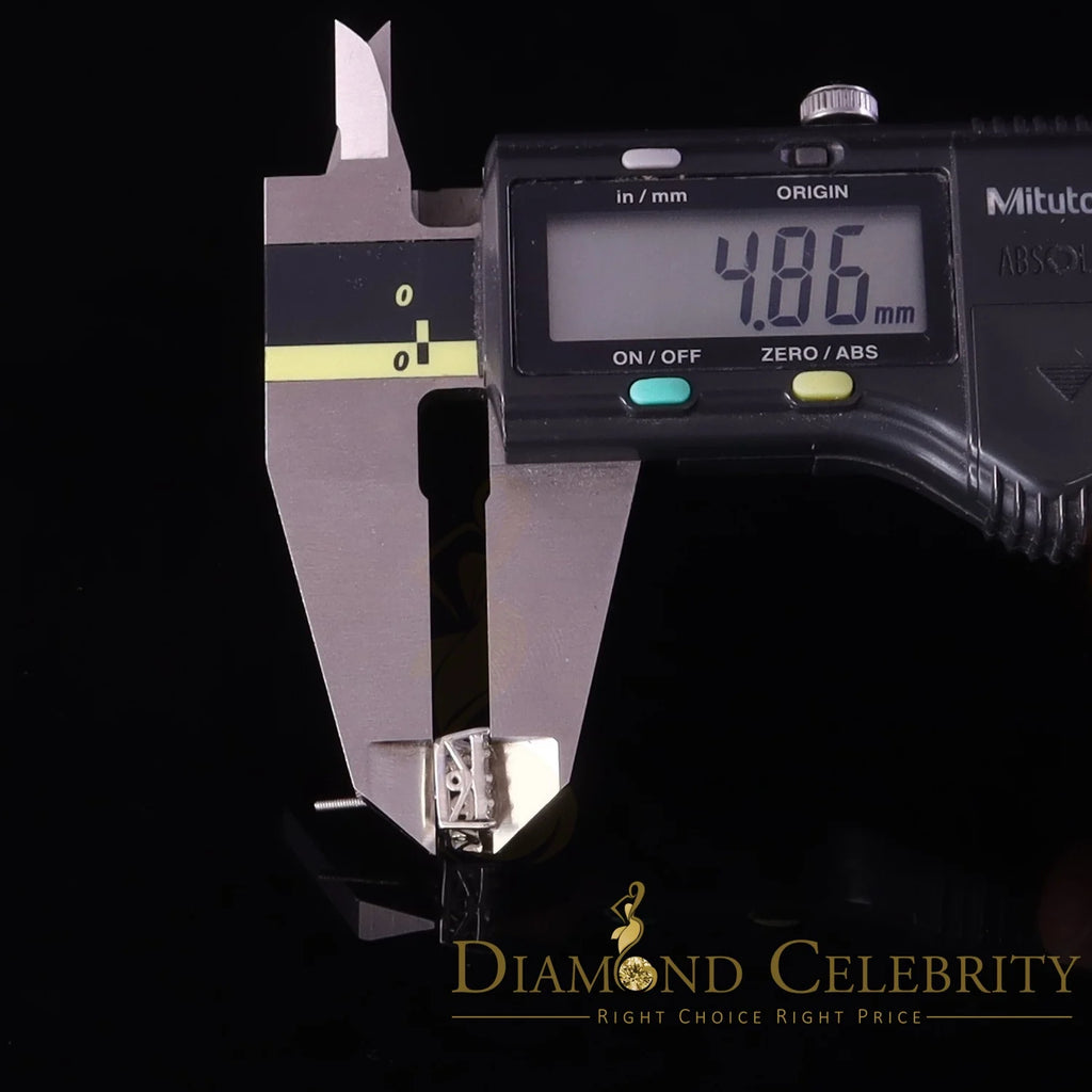 925 Silver White Moissanite Square Stud Earrings W169356