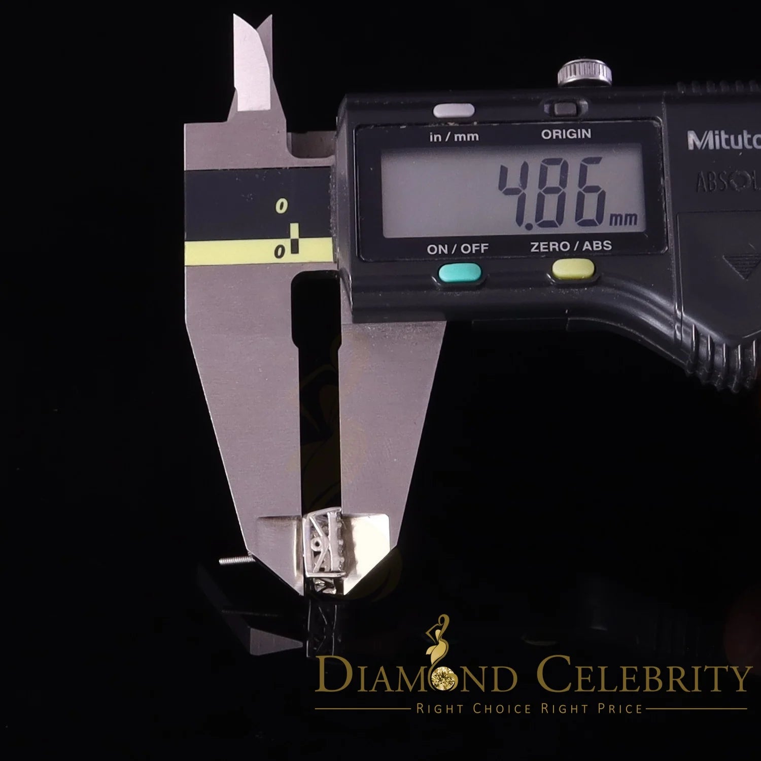 925 Silver White Moissanite Square Stud Earrings W169356