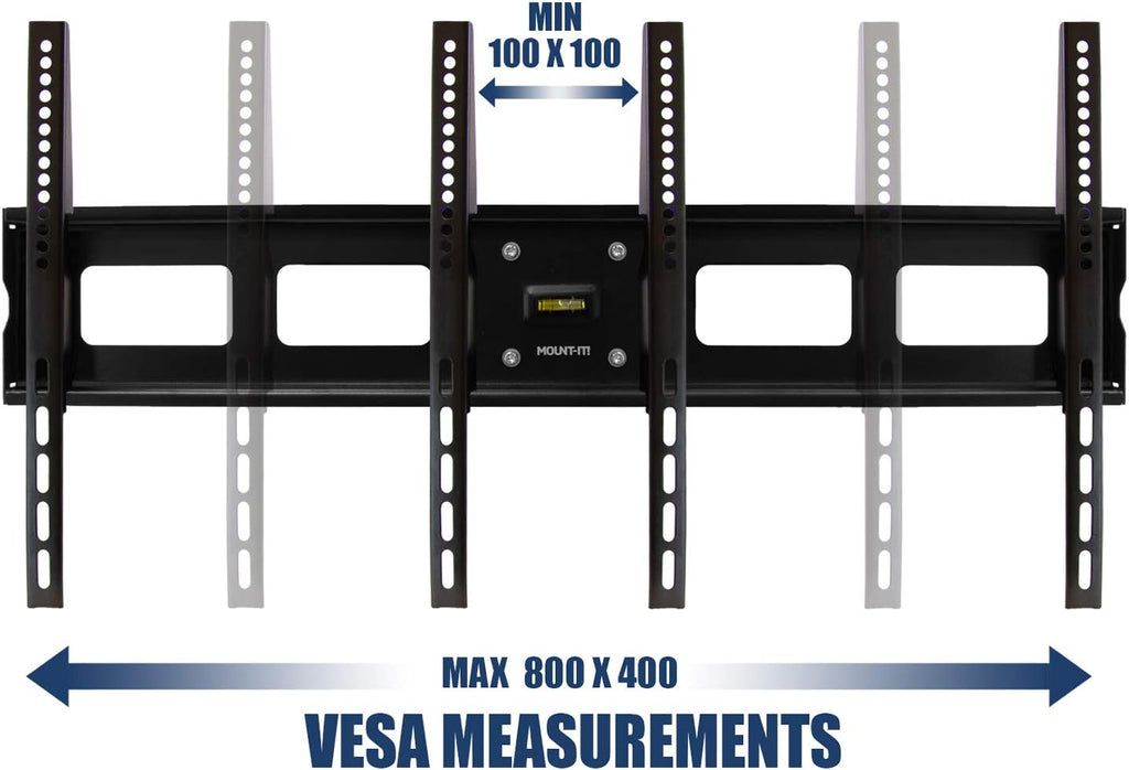 Black Corner TV Mount for 37-63 inch Flat Panel Screens, VESA up to 800x400, 132 lb Capacity, Pack of 2 G491