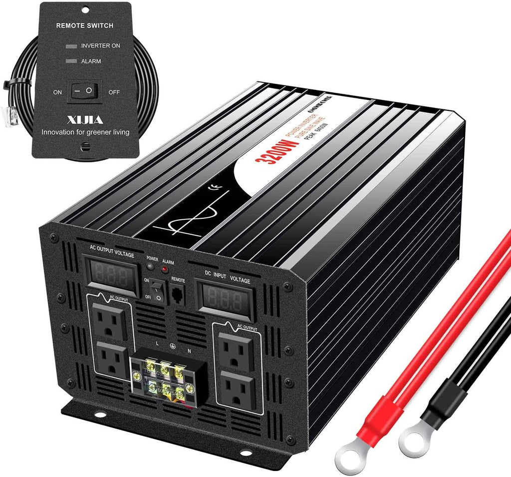 3000W 3200W Peak Power 6400W Pure Sine Wave Power Inverter DC 12V to 110V AC Converter 60HZ Solar Converter Y475