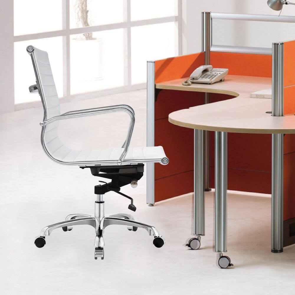 White Mid Back Office Chair I463142