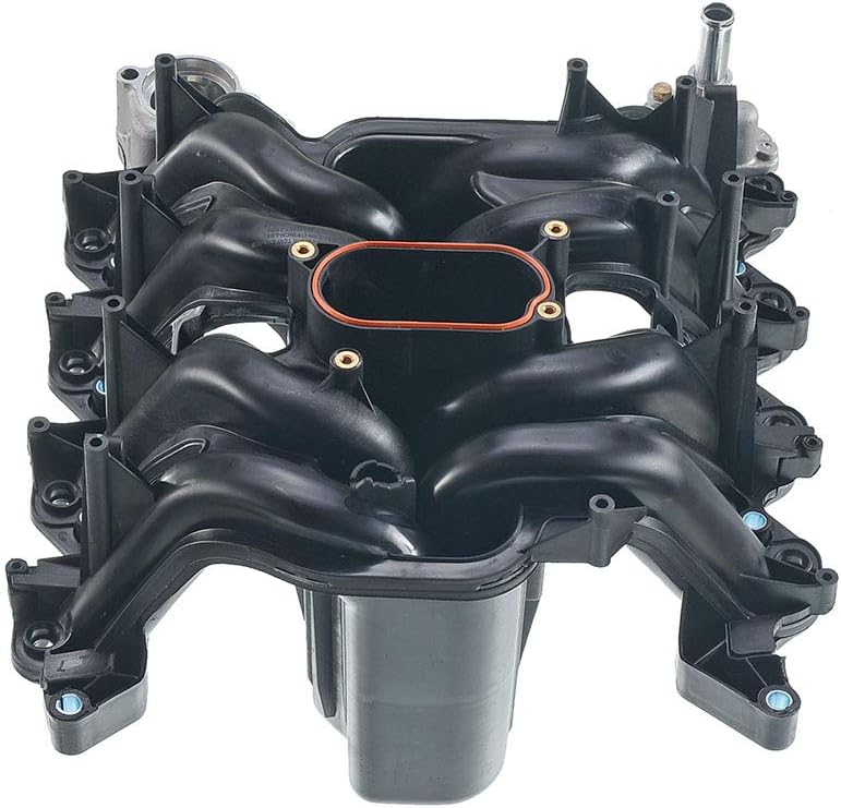 Upper Intake Manifold with Thermostat and Gaskets Compatible with Ford E250 E350 E450 2000-2014 Expedition Excursion (V8 5.4L Only) N8829