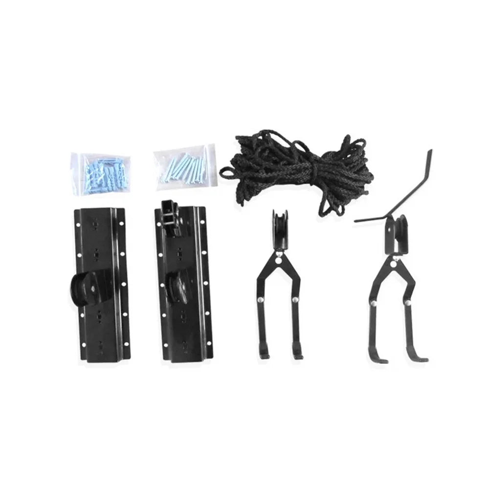 Bike Lift Pulley System Overhead Bike Rack with 60kg Bearing V4972