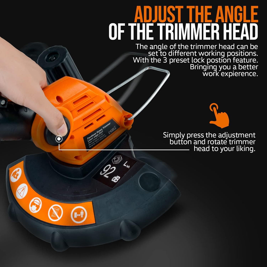 3 in 1 Tiller Weed Wacker Hedge Trimmer Garden Shear Cordless Battery 20V 2Ah Lightweight K322666