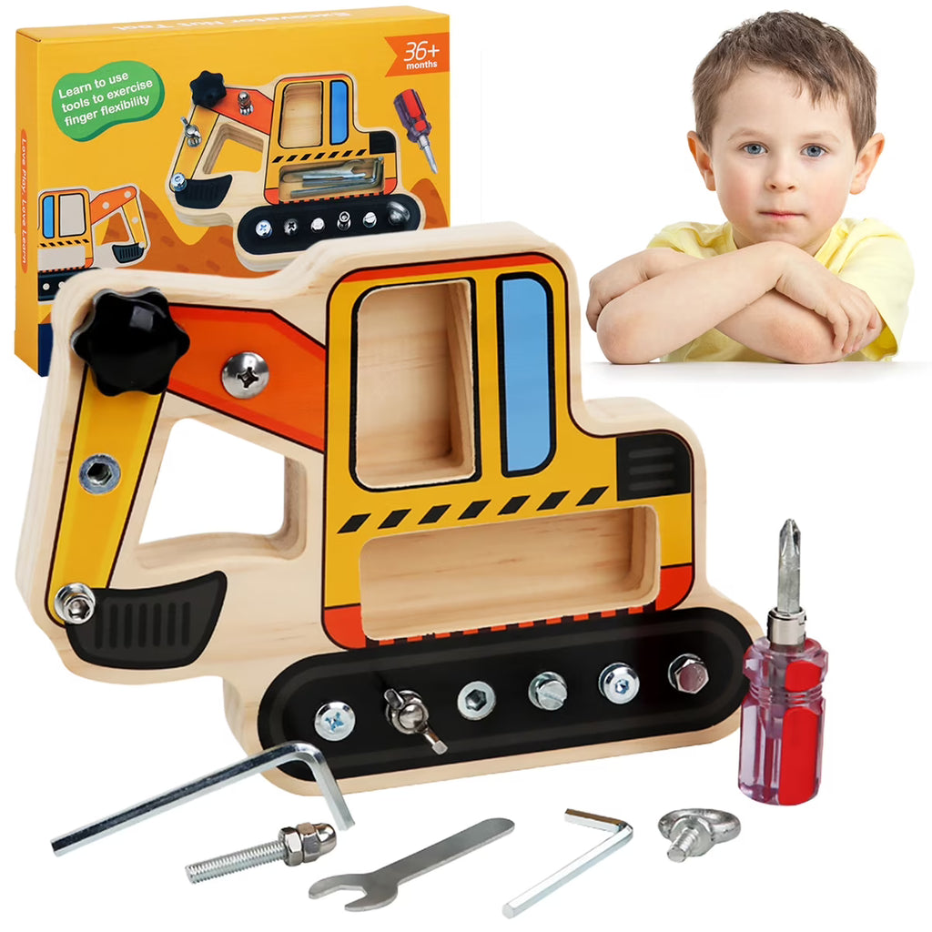 Montessori Toy Screwdriver Set, Wooden Screwdriver Board Kids Toys W1561