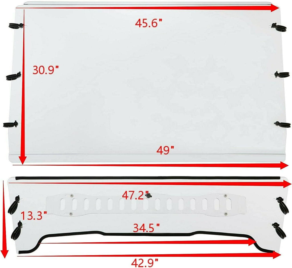 Front Windshield & Roof Canopy for John Deere Gator TS/TX/TE H29484