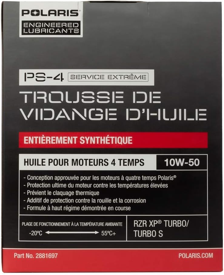 3 Quarts PS-4 Extreme Duty Engine Oil and 1 Oil Filter Pack of 2 K536